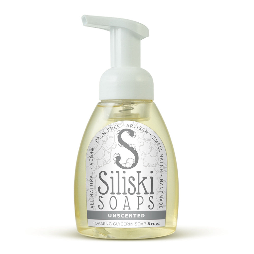 Siliski Soaps Simple Skincare Foaming Glycerin Soap, Unscented, 8 Oz